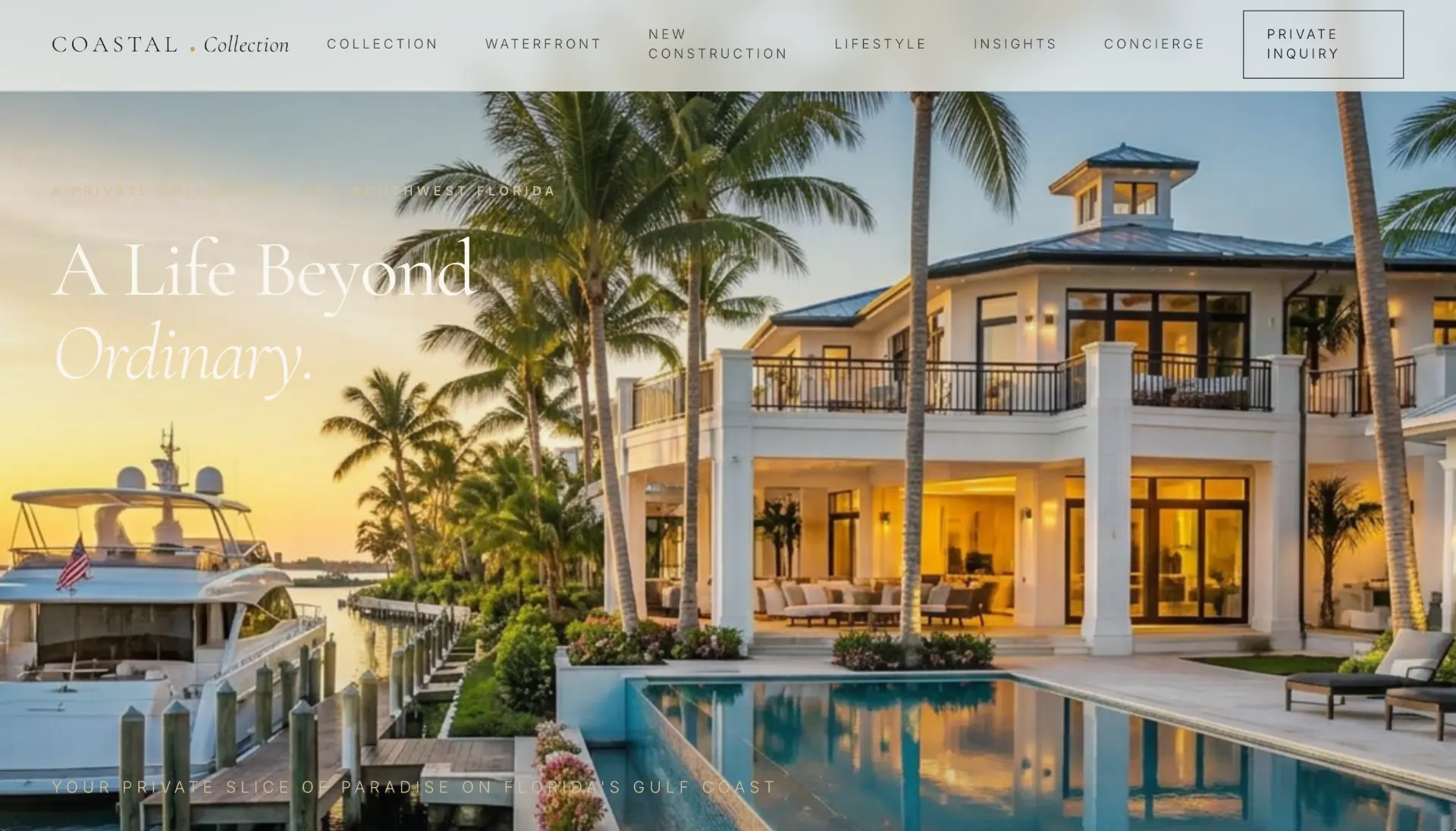 Coastal Collection website homepage